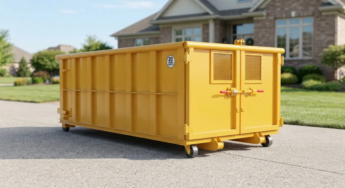 10 yard dumpster rental from our Trenton fleet