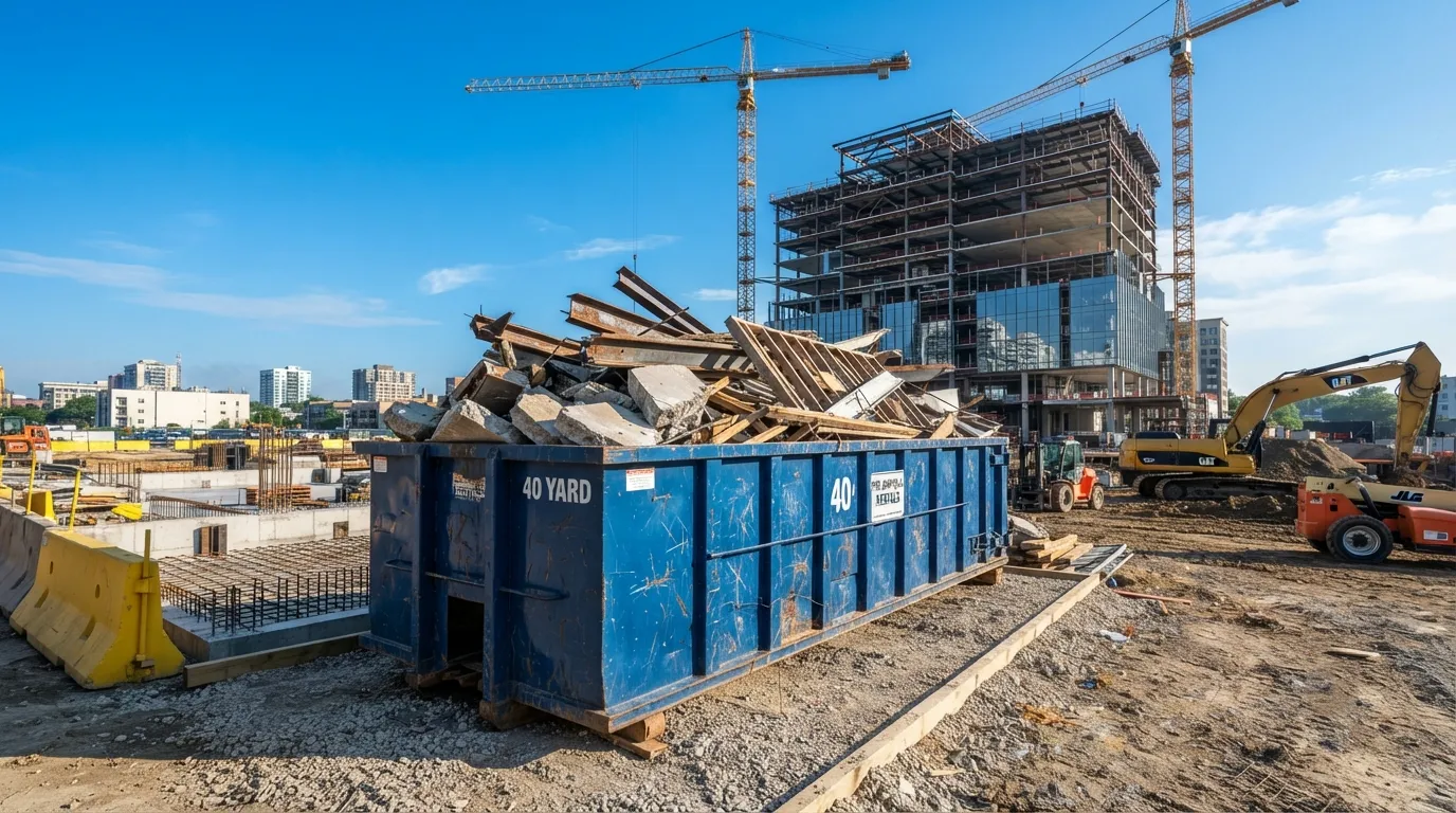 40 yard dumpster rental from our Trenton fleet